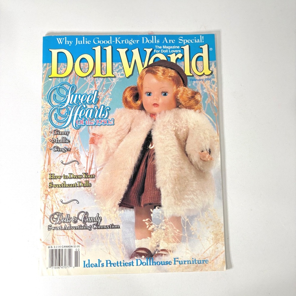Vintage Doll World Magazine February 1996 Steiner Dolls Ginny Muffie Ginger